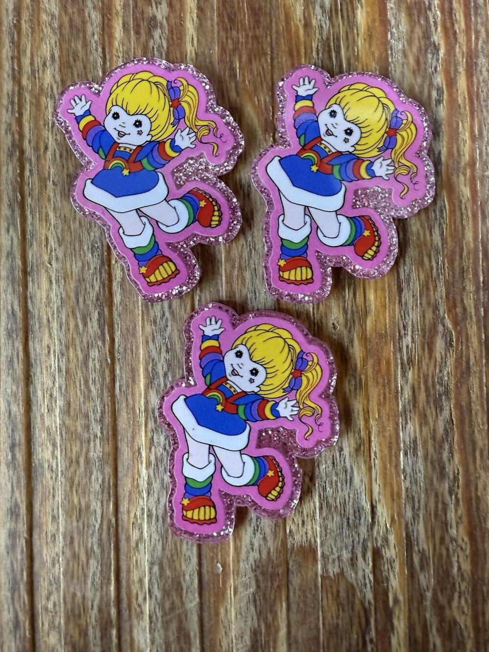 3 Pc Rainbow Brite Acrylic Flatbacks